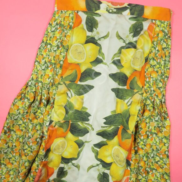 Stella McCartney Dresses & Skirts - Stella McCartney Lemon Citrus Print Silk Midi Skirt Womens Size 40